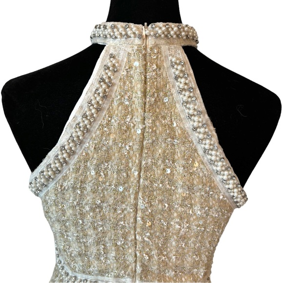 Stunning Beaded Sequin Tweed Dress Small - Picture 9 of 9
